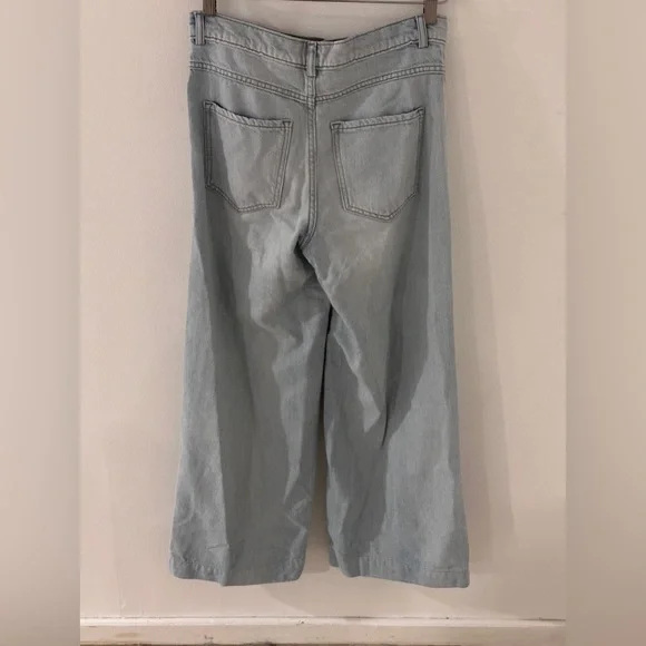 Banana Republic wide leg light blue jean - Picture 3 of 4